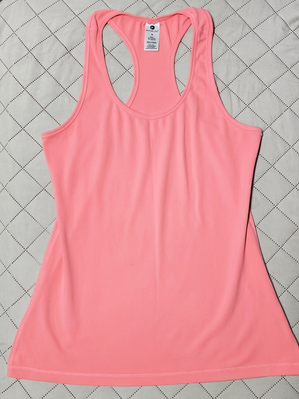 COMING SOON MD Active Life Coral Pink Racerback Athletic Tank Top Workout